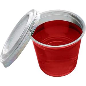 Party Essentials Squeezable Plastic Gelatin/Jello Shot Glasses/Portion Souffle Cups/Condiment Sauce Containers with Lids, 100 Sets, 2 oz. Clear