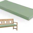 Summsun Outdoor Bench Cushion: Waterproof and Fade Resistant Patio Furniture Cushions - Non-Slip Bench Pad Cushion with Removable Cover for Garden Swing Porch Sofa Settee, 45 x 18 Inch, Sage Green