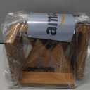 NIKKY HOME Heavy Duty Non Slip Rustic Woodland Mountain Wood Bookend Cute Bear Book Ends Book Stoppers for Cabin Decor Home and Office Shelves Children