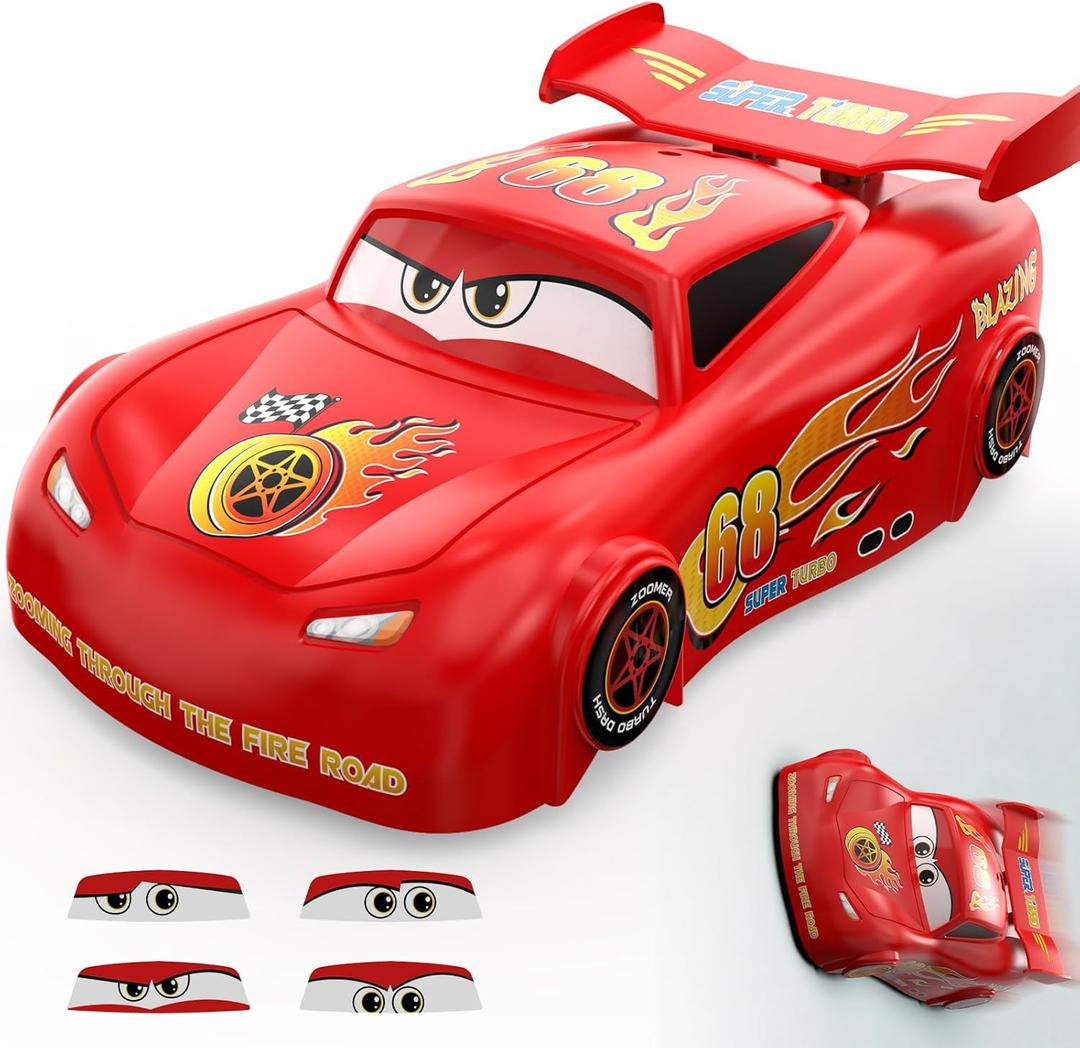 Wall Climbing RC Car Toy with Expression Stickers, 360 Rotating Remote Control Stunt Car, Rechargeable Toy Car for Kids Boys Girls Ages 3-12 Indoor Gift