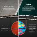 AND1 Ultra Grip Basketball: Official Regulation Size 7 (29.5 inches) Rubber- Deep Channel Construction Streetball, Made for Indoor Outdoor Basketball Games