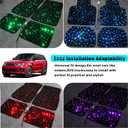 Starlight Floor Mats for Car, LED Car Mats, Starry Sky Design Luminous Carpet, Universal Fit Anti-Slip Waterproof Starlight Mats for Cars, SUVs, Trucks(USB Cable,Car Charger,DC Cable)