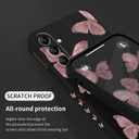 for Samsung Galaxy A55 5G Case Creative Design Flower Pattern A55 5G Case Slim Soft Silicone Protective Samsung A55 5G Phone Cover 6.6 inch-Butterfly Black