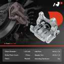 A-Premium Disc Brake Caliper Assembly with Bracket Compatible with Select Dodge Models - Challenger 2009-2010, Charger 2006-2014, Magnum 2006-2008 - Rear Left Driver Side