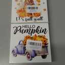 2 Pack Fall Decor Maple Leaves Dog Wood Sign Rustic Autumn Decorations Farmhouse Home Table Desk Decor (5 x 5 Inches)