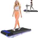 Walking Treadmill Pad, Under Desk Treadmills with Incline for Home Office,2.5 HP Portable Walking Machine with 265 LBS, Remote Control, LED Display (Black&Red)