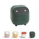 Small Desktop Trash Can with Lid for Desk Trash Cans Cute Mini Garbage Bin Green Press-top Wastebasket for Office Countertop Coffee Table Kitchen 0.5 Gallon