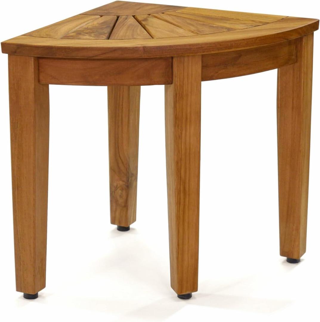 15.5" Teak Shower Bench - From the Corner Collection