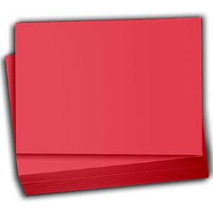 Hamilco Colored Scrapbook Cardstock Paper 5x7 Card Stock Paper 65 lb Cover 100 Pack (Punch Red)