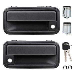 APPERFiT All Metal Exterior Door Handles w/Lock Cylinders & Keys Compatible with Chevy Tahoe Suburban C/K1500 C/K2500 C/K3500 GMC Yukon Replaces 15742229 15742230