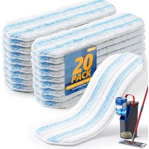 20 Pack Mop Replacement Pads for O Cedar H2pro Flat Mops,Mop Pads for O-Cedar Mop Refills,Washable and Reusable Microfiber Mops Pad Compatible with Ocedar Flat Head