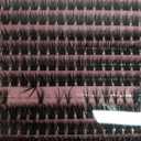 Fluffier Lashes Clusters Kit Wispy Individual Lashes 100D Volume Cluster Eyelash Extensions Kit 1016mm D Curly Lash Extension Kit with Bond and Seal and Lash Tweezers DIY Eyelash Kit by Yawamica