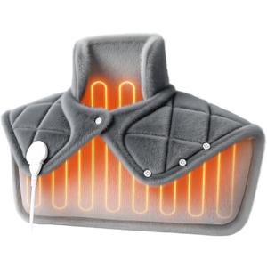 BOB AND BRAD Weighted Heating Pad for Neck Shoulders Deep Muscle Relief, Electric Heating Pad with Far-Infrared Therapy, FSA Eligible/HSA Eligible Neck Heated Wrap Gift for Family & Friends, 20"x22", Set Of 12