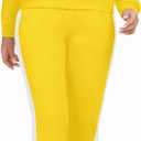Bealin Sweatsuit for Women 2 Piece Outfits for Women's Color Block Tracksuit Crewneck Sweatshirts Pullover Lounge Sets (XX-Large, 1# Yellow)
