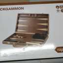 ropoda Sapele Wood Backgammon Board Game Set (18 Inches) for Adults and Kids - Classic Board Strategy Game - Portable and Travel Backgammon Set with Wooden Playing Pieces and Accessories, 12.5 Inches X 20 Inches X 0.1 Inches