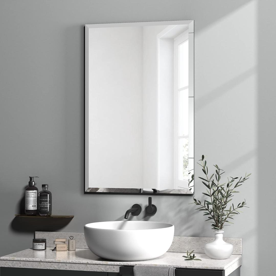 KOHROS 18x24 Frameless Rectangular Bathroom Vanity Mirror