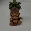 Outdoor Tiki Statue Decoration-Solar Power Light Tiki Garden Statues-Tiki Bar Decor Totem Pole Waterproof Figurines for Garden,Patio,Balcony,Yard,Lawn Ornament,10.43 Inch Tall Drum Tiki