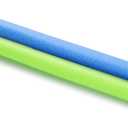 Hollowfly 2 Pcs Pool Noodles Floating 1.6 x 40 Inches Small Pool Noodles Foam Tube Hollow Floating Training Device Swimming Craft Projects Padding Bumper(Blue and Green)