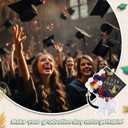 WinnerWhy 50Pcs DIY Dominican Republic Flag Graduation Cap Decorations 2026 Handmade Dominican Republic Grad Hat kit Included Faux Flower Heads 3D Butterfly Stickers for Craft Graduation Cap Topper