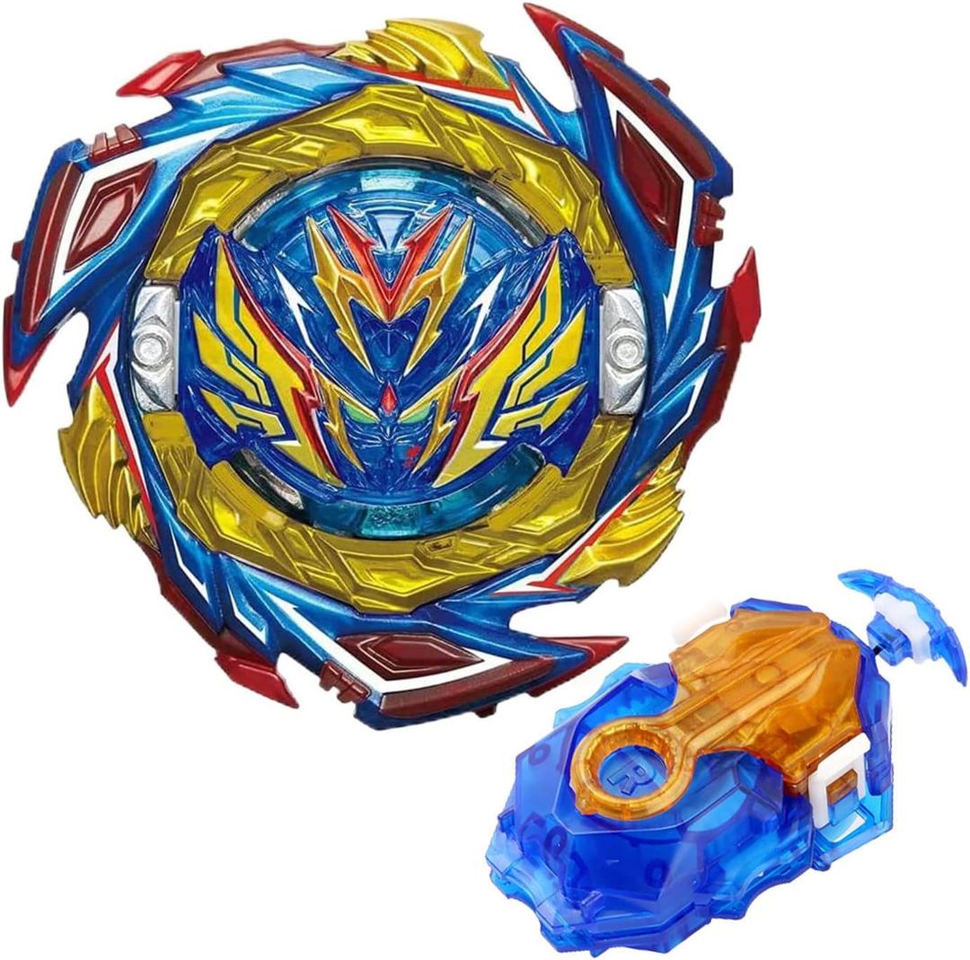 Bey Battling String Launcher, Savior Valkyrie Top Burst Launcher Set, Left and Right Spin DB Launcher Compatible with All Bey Burst Series - Blue