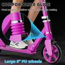 Scooters for Kids 8-12, Teens & Adults - Load 240 LBS, 8-Inch Wheels, Kick Scooter with Shock Absorption System, Hand Brake & Bell, 4 Adjustable Height Levels, Perfect for School, Commuting or Park