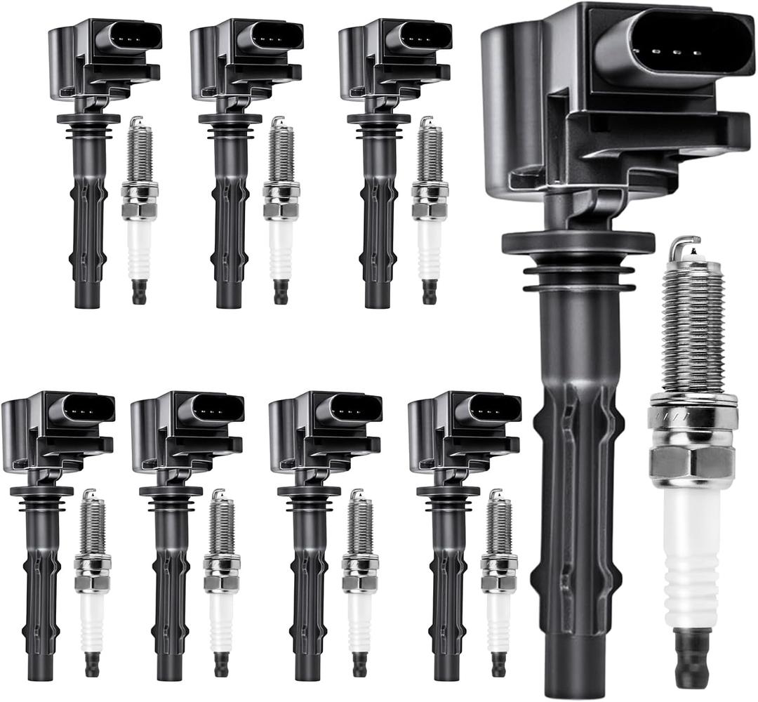8PCS UF535 Ignition Coils Pack & 95983 Spark Plugs 4.7L 5.5L Compatible with Mercedes-Benz CL550 CLK550 CLS550 E550 G550 GL450 GL550 S500 S550 SL550 2007 2008 2009 2010 2011 2012 2013 2014 2015