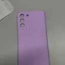 oakxco for Samsung Galaxy S21 Phone Case Liquid Silicone, Cute Thin Slim Soft Rubber TPU Plain Smooth Gel Cover for Women Girl, Matte Solid Protective & Shockproof, Lilac Lavender Light Purple