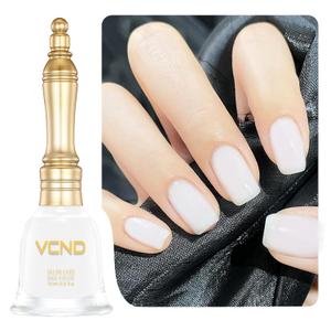 Milky White Nail Polish, Translucent White 0.35 fl. oz - 10.5 ml Jelly nail polish, Water-Based and Odorless, No UV Lamp Needed, Beginner-Friendly Home DIY