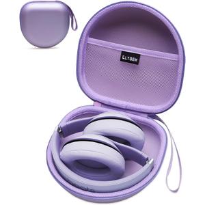 LTGEM Headphone Case Compatible with BERIBES/TOZO/KVIDIO/Beats/Soundcore Anker/JBL Noise Cancelling Over-Ear Headphones, Purple+Purple Edge