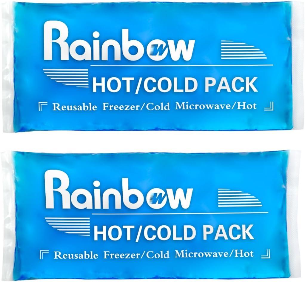Soft Ice Packs Reusable Gel Pack 2, Hot and Cold Gel Ice Packs for Injuries, Headaches, Joint Pain Relief, Comfort Ice Pack Flexible Therapy on Neck, Ankle, Knee, Leg, Shoulder, Elbow, Wrist, Feet