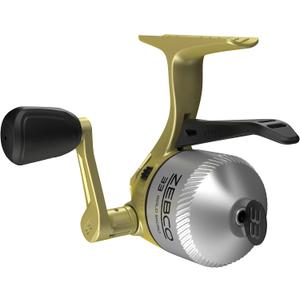 Zebco 33 Gold Spincast Fishing Reel, Changeable Right or Left-Hand Retrieve, All-Metal Gears, Pre-Spooled with Zebco Cajun Fishing Line, Silver/Gold