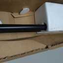 KAMANINA Black Double Curtain Rods 36 to 72 Inches(3-6 Feet), 1 Inch Heavy Duty Curtain Rods for Windows 28 to 48 In, Telescoping Drapery Rod for Bedroom, Dual Curtain Rod with Round Finials