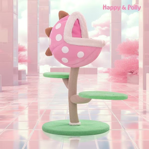 Happy & Polly Monster World 31.7-in Plush Cat Tree & Condo, Large