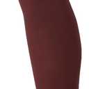HUE Womens Super Opaque Tights with Control Top 90 Denier High Waist Pantyhose (3, Burgundy)