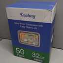 50 Pack (100-Piece) 24 oz Meal Prep Containers Reusable with Lids, Sturdy Leakproof & Food Safe, Microwave, Freezer, Dishwasher Safe Prep Containers, To Go Take Out Plastic Food Storage