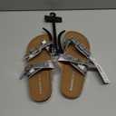 Jbeaches Women's Shoes, Silver, Footbed, Size 2