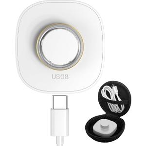Compatible with Oura Ring 4 Charger, Not Suitable for Oura Ring 3, Fast Charging Dock with USB-C Cable for Oura Gen 4 Smart Accessories (White, Size 8)