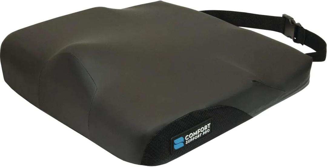Comfort Company SupportPro Anti-Thrust Cushion with Pommel, 18" x 18", Standard Round Bottom with Solace Cover, Kwik Strap - REF: 57PB