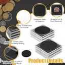 100 Pcs Acrylic Coin Collection Cases with 5 Sizes Adjustable Black Gaskets, 20mm-40mm Coin Capsules Coin Snap Holders Silver Dollar Protection Cases for Coin Collection Supplies