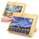 DEAYOU 2 Pack Tabletop Easel for Painting, Adjustable Wooden Art Easel Stand, Portable Drawing and Sketching Board for Canvas, Book, Artwork, Drafting, Children, Student, Artist, Beginner, 13.8"x11.4"