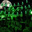 JMEXSUSS Halloween String Lights,15.2ft 30 LEDs Skeleton Hand String Lights Battery Operated, Halloween Lights Indoor & Outdoor for Cosplay Party Decor Home(Green)