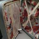 Jessica Simpson Countryside 2-Piece Set (21" & 30") Expandable 8-Wheel Spinner Large Checked Luggage Suitcase, Chinois Green
