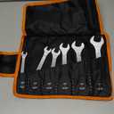 Der Erwachte Super-Thin Open End Wrench Set, SAE, 6-Piece, Including 3/8", 7/16", 1/2", 9/16", 5/8"，11/16", 3/4", 13/16", 7/8", 15/16", 1", 1-1/16", Slim Wrench Set with Rolling Pouch