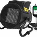 Greenhouse Heater with Thermostat, 1500W Electric Heater for Winter Plants and Grow Tents, Digital Display, Fast Heating, Overheat Protection, Portable for Greenhouse Patio Flower Room