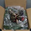 2 Pcs 6FT Christmas Garlands Norfolk Pine Garland - Real Touch Winter Pine Garland, Artificial Norfolk Tree for Indoor Outdoor Holiday Decor, Fireplace Mantel, Door, Porch (Gold Bell)