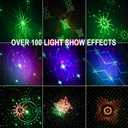 Party Lights DJ Disco Light, RGB LED Strobe Light, Battery Powered Sound Activated Projector with Remote Control for Christmas Halloween Decorations Birthday Stage Show Dance Wedding