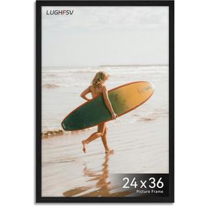 24x36 Picture Frame for Wall, Vertical or Horizontal Wall Hanging Large Poster Frame for Photo and Posters, Poster Frame 24x36 Without Mat, 24X36-1 Pack
