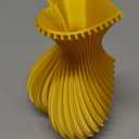 3D Printed Twisted Striped Love-Shaped Vase - Fun Quirky Decorative Vase for Home or Office - Unique Gift for Any Occasion (LightGold, 7.2 Inch)