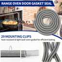 Upgraded 00491569 Range Oven Door Seal Gasket (29 Mounting Clips) Compatible with Bosch Thermador etc Ovens, Replaceable 1052639 AP3689443 PS8722513 EAP8722513 etc Model, OEM