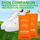 4 x Shoe Deodorizer,Charcoal Odor Absorber,Odor Eliminator, Air Freshener, Reusable Smell Absorber for Shoes, Gym Bags(4 Pack) (3.88 Ounce (Pack of 4), Orange)